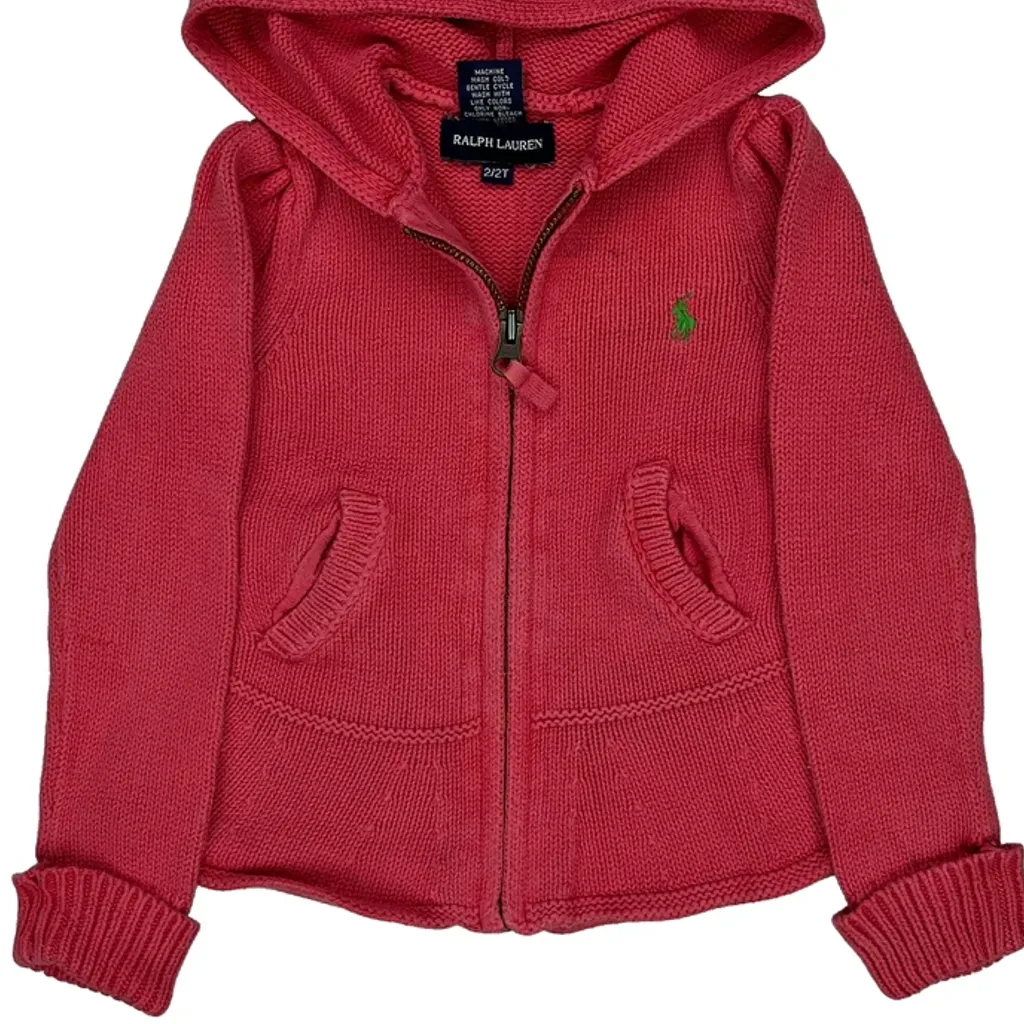 Age 2 Ralph Lauren Hoodie - 2XS Pink Cotton - Image 4