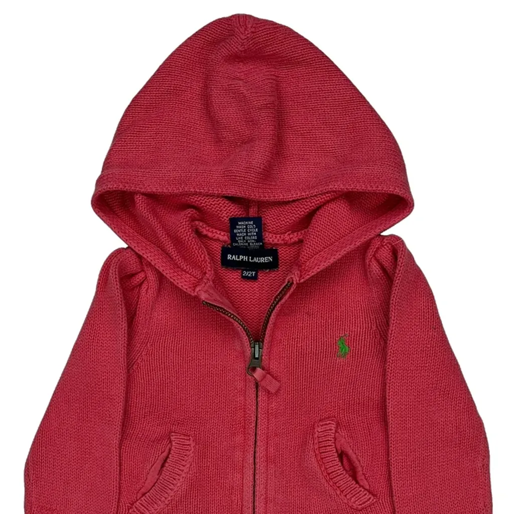 Age 2 Ralph Lauren Hoodie - 2XS Pink Cotton - Image 5