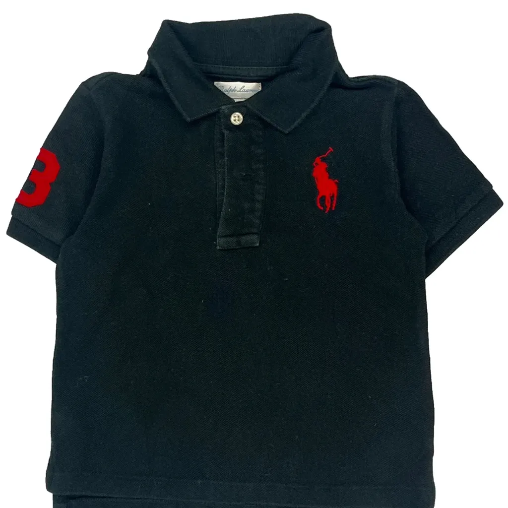 Age 2 Ralph Lauren Polo Shirt - 2XS Black Cotton - Image 4