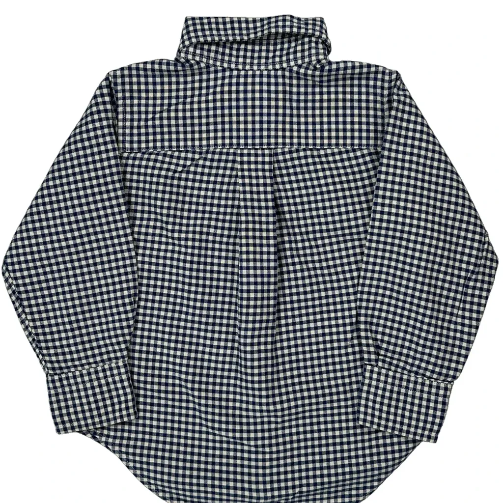 Age 2 Ralph Lauren Checked Shirt - XS Blue Cotton - Image 6
