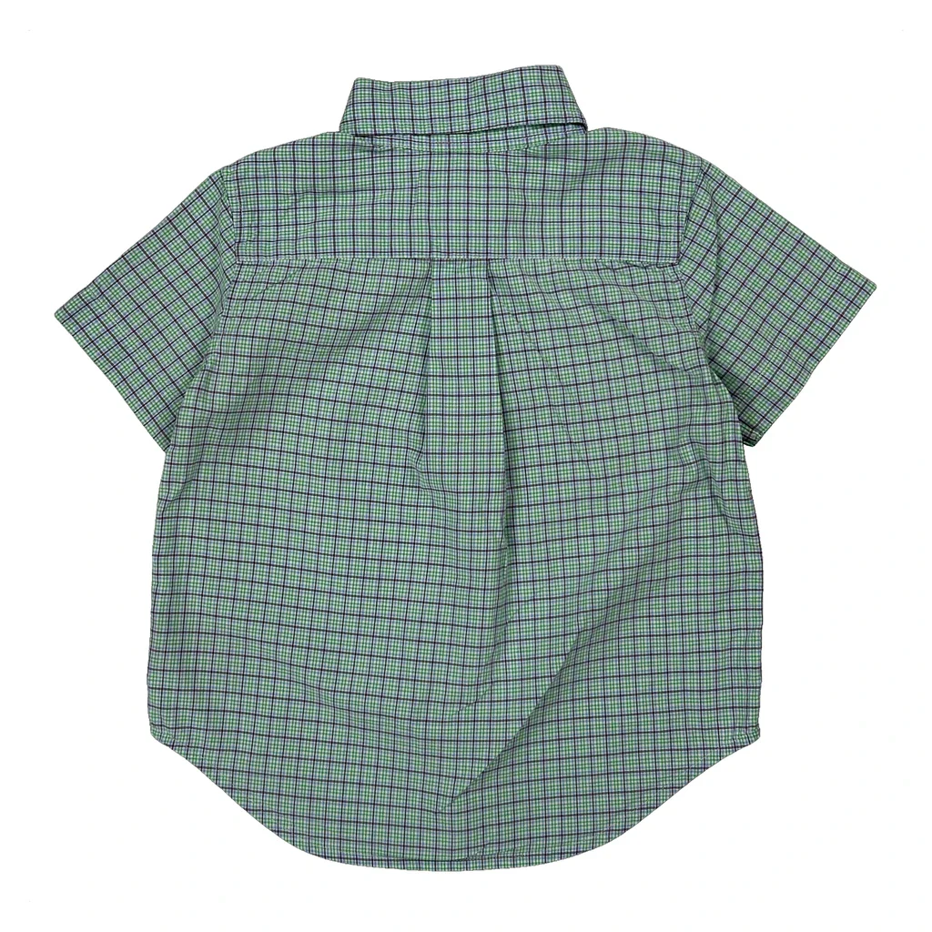 Age 2 Ralph Lauren Checked Shirt - XS Green Cotton - Image 2