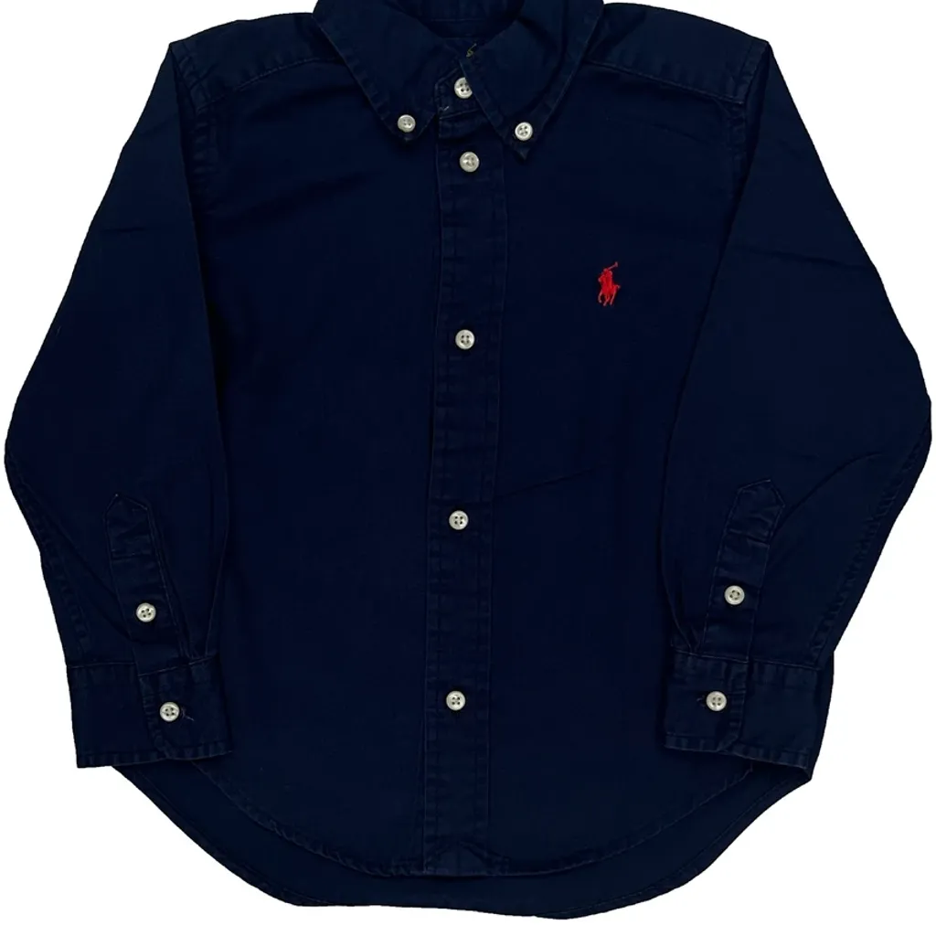 Age 2 Ralph Lauren Shirt - XS Navy Cotton - Image 5
