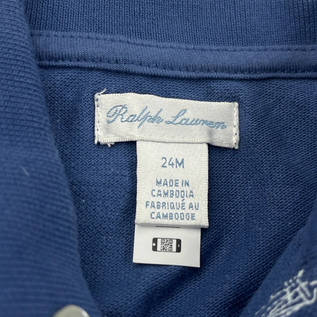 Age 2 Ralph Lauren Nautical Print Sweater - 2XS Blue Cotton - Image 3