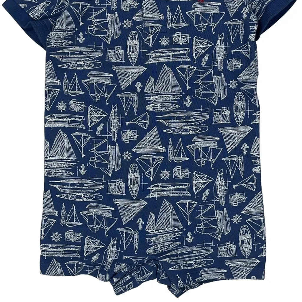 Age 2 Ralph Lauren Nautical Print Sweater - 2XS Blue Cotton - Image 5