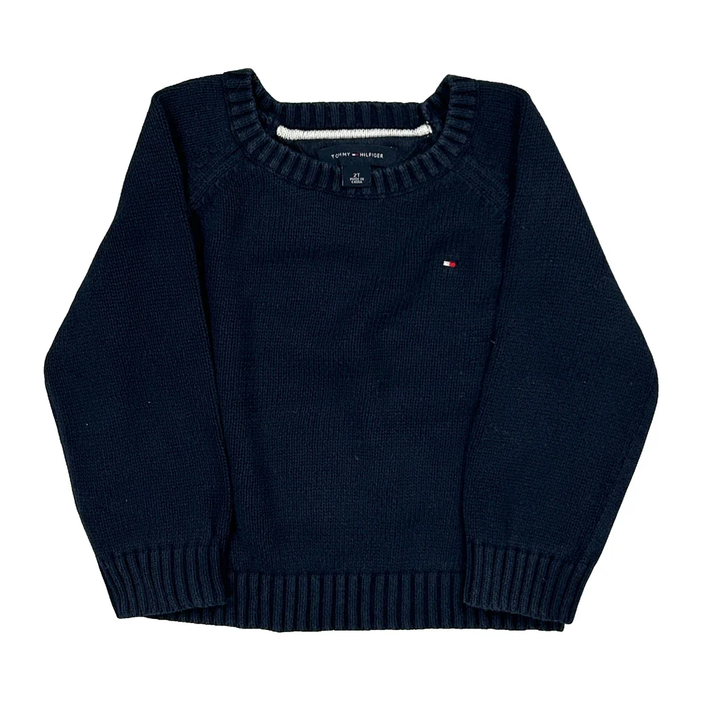 Age 2 Tommy Hilfiger Jumper - 2XS Navy Cotton