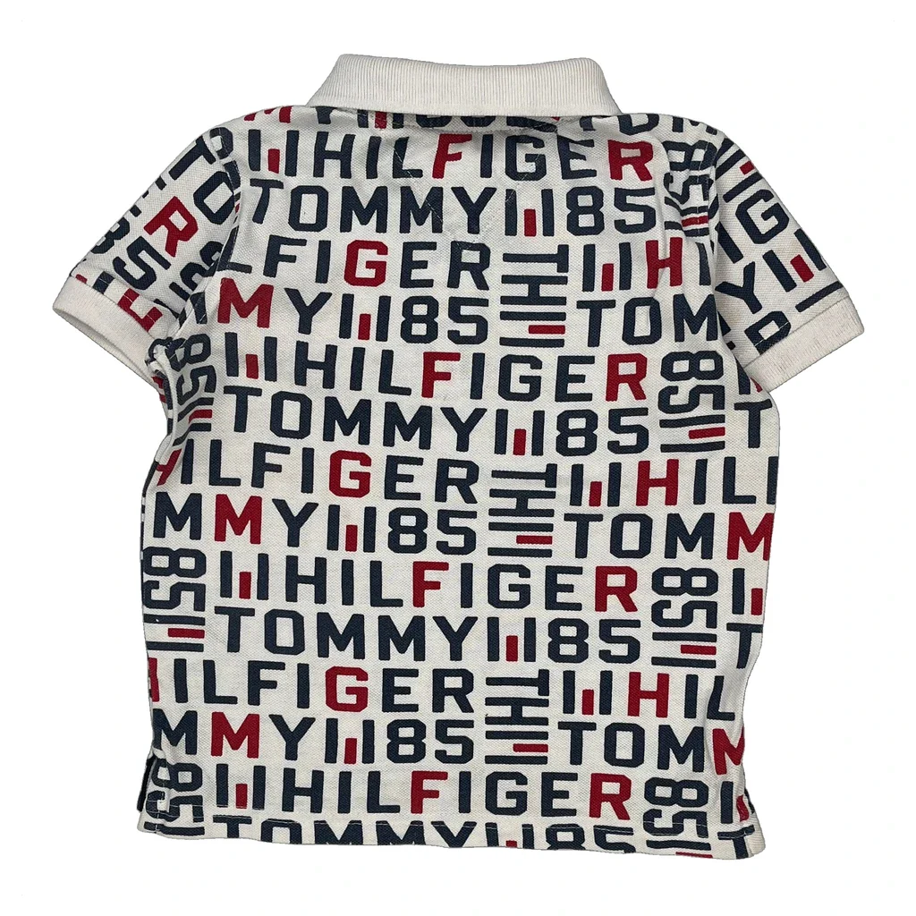 Age 2 Tommy Hilfiger Polo Shirt - 2XS White Cotton - Image 2