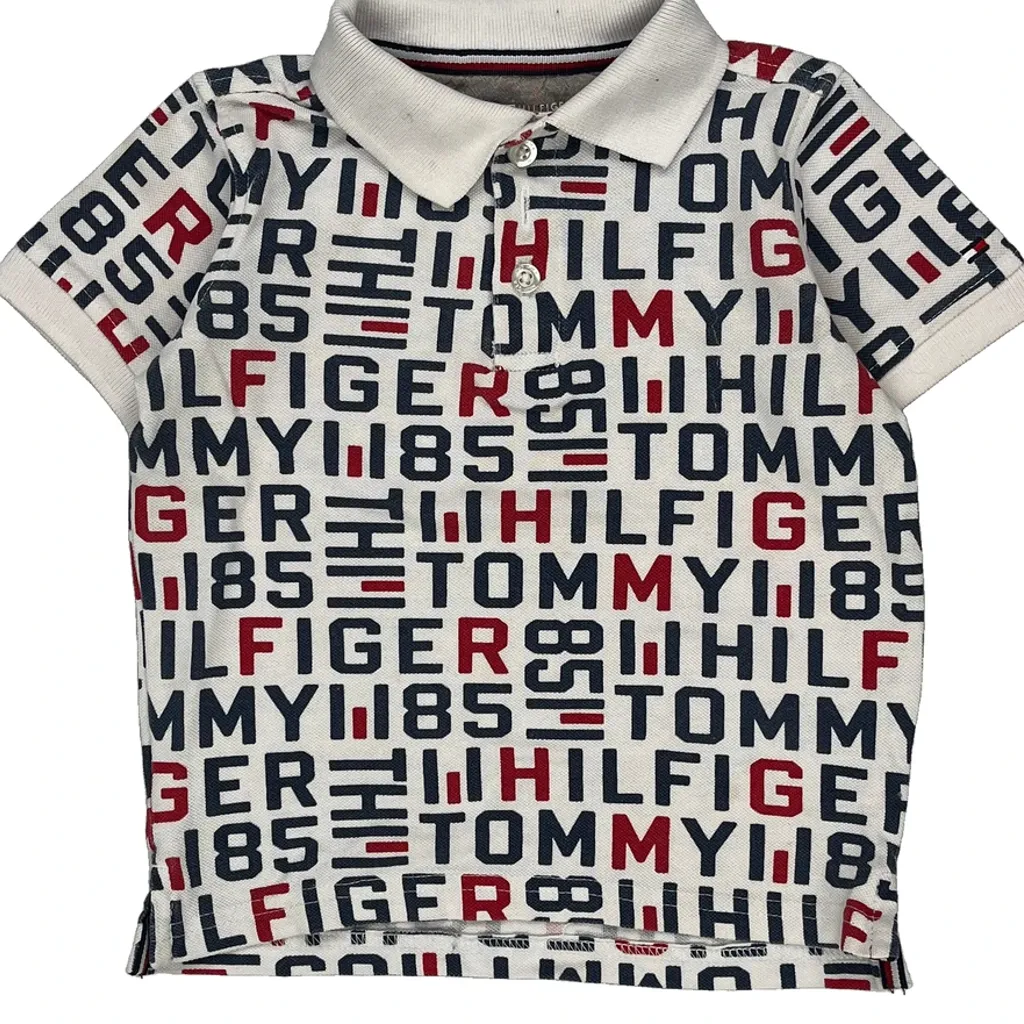 Age 2 Tommy Hilfiger Polo Shirt - 2XS White Cotton - Image 5
