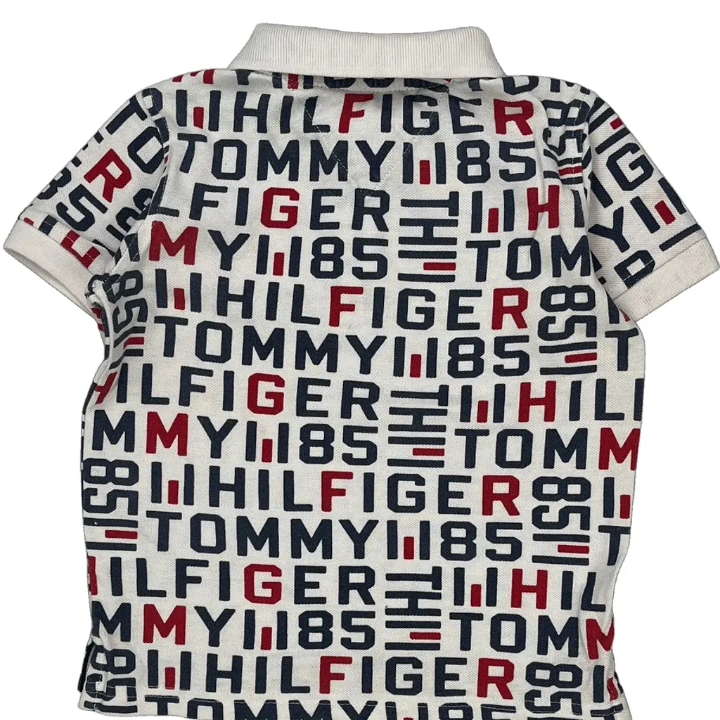 Age 2 Tommy Hilfiger Polo Shirt - 2XS White Cotton - Image 6