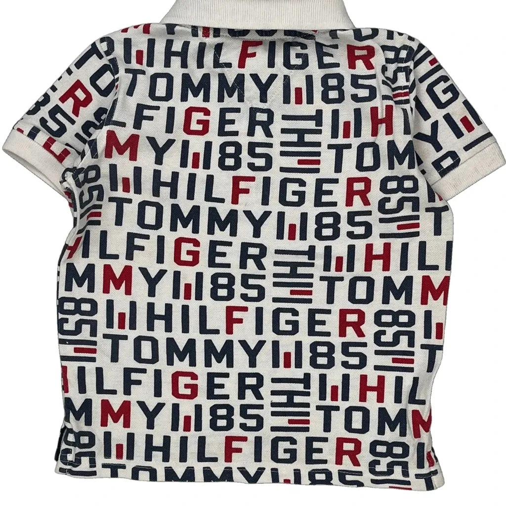 Age 2 Tommy Hilfiger Polo Shirt - 2XS White Cotton - Image 7