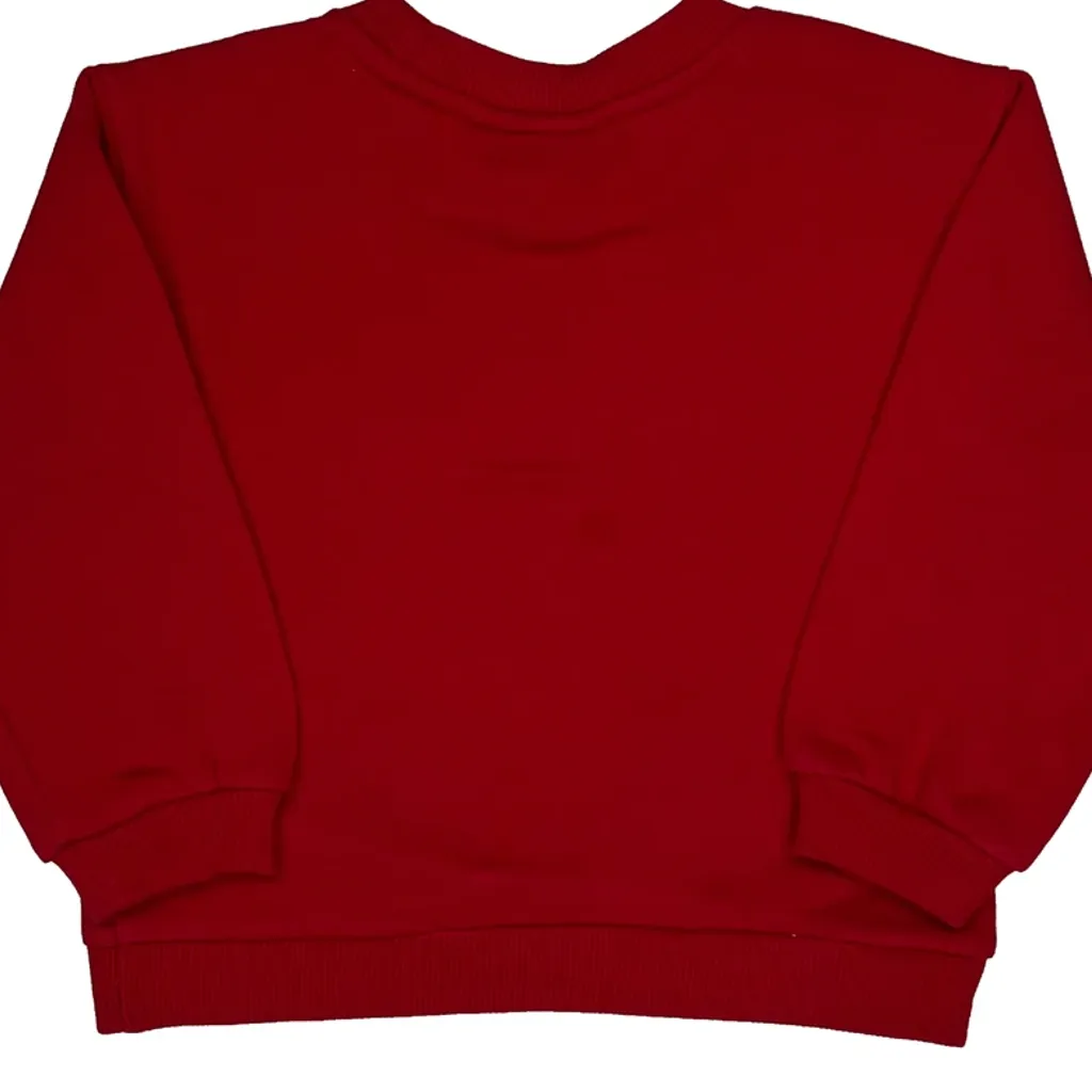 Age 2 Tommy Hilfiger Spellout Sweatshirt - 2XS Red Cotton - Image 7