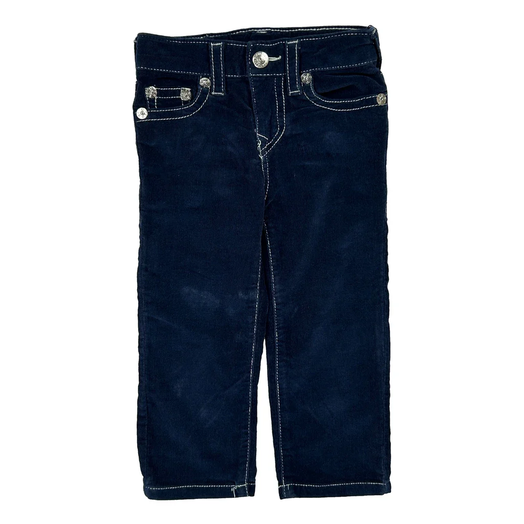 Age 2 True Religion Contrast Stitch Jeans - XS Navy Cotton