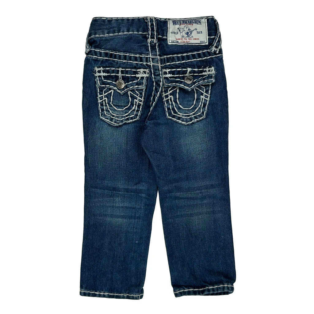 Age 2 True Religion Contrast Stitch Jeans - Xx-Smallw 16L Blue Denim