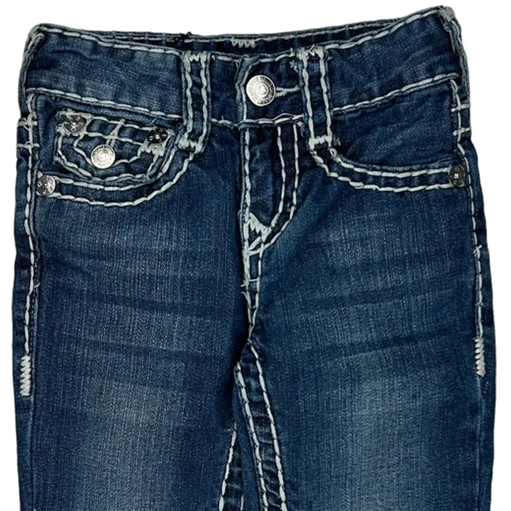Age 2 True Religion Contrast Stitch Jeans - Xx-Smallw 16L Blue Denim - Image 10