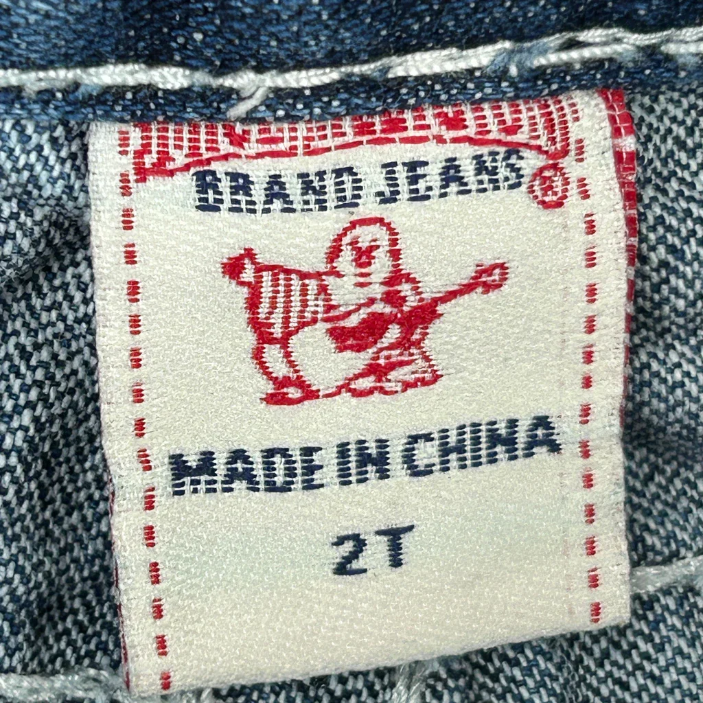 Age 2 True Religion Contrast Stitch Jeans - Xx-Smallw 16L Blue Denim - Image 6