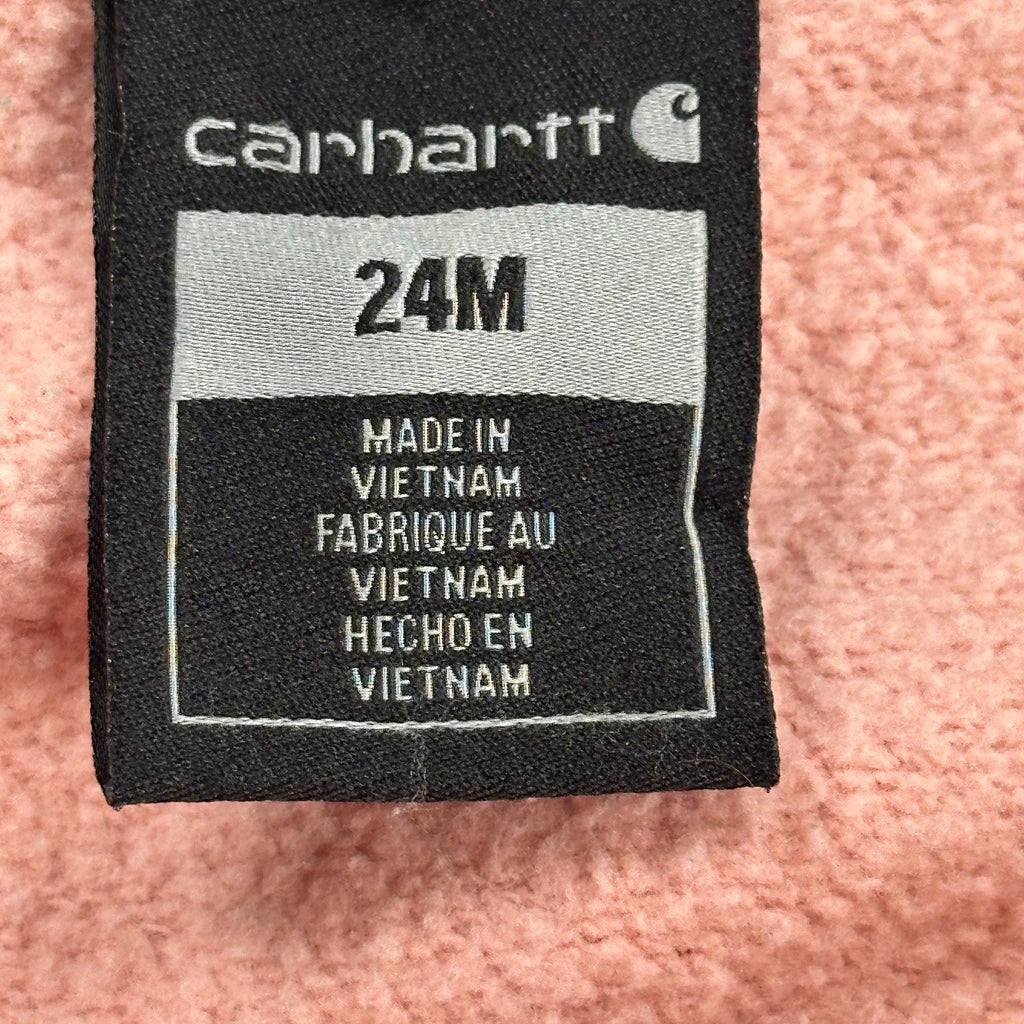 Age 24 Months Carhartt Hoodie - 3XS Pink Cotton - Image 3