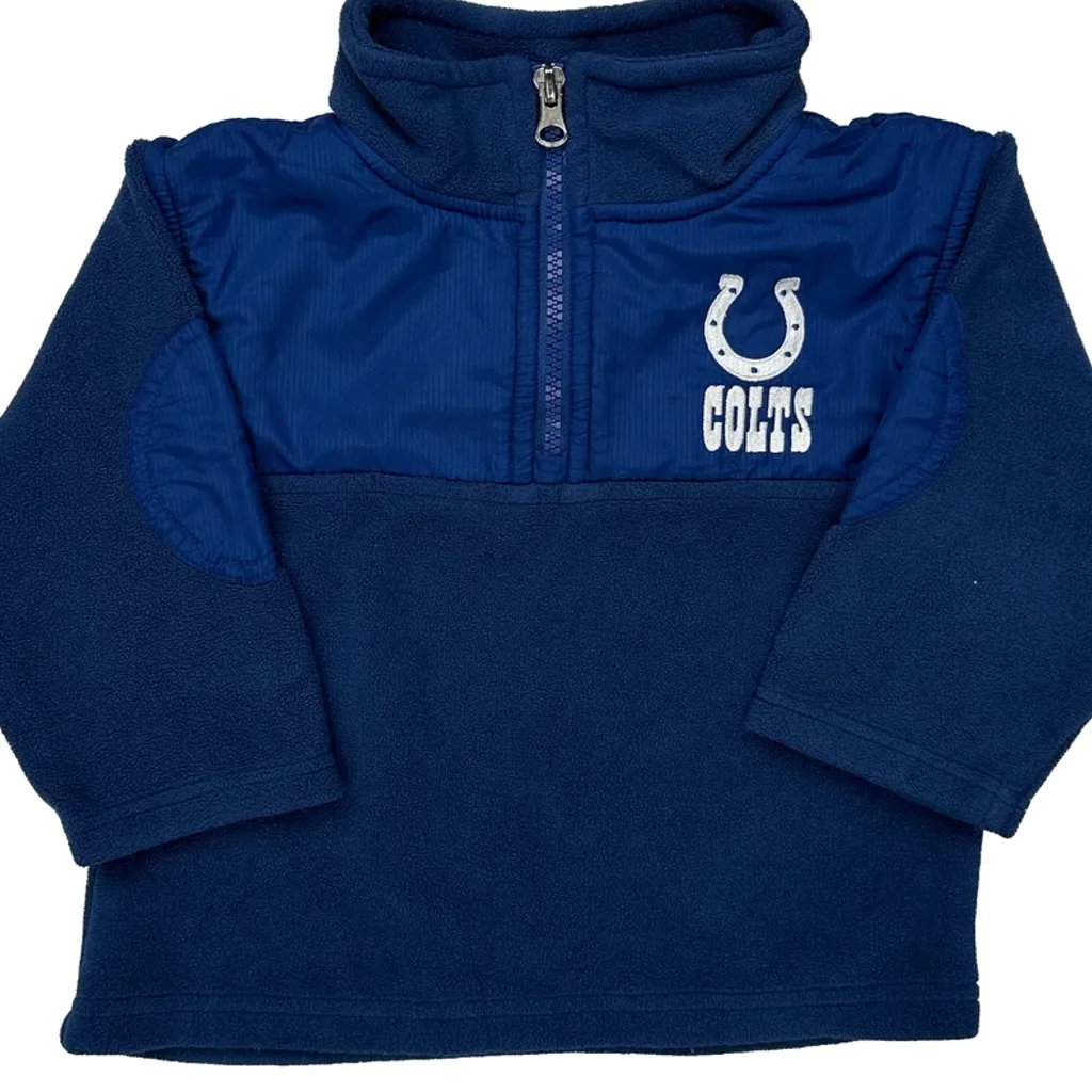 Age 24 Months Colts Nfl 1/4 Zip - 2XS Blue Polyester - Image 4
