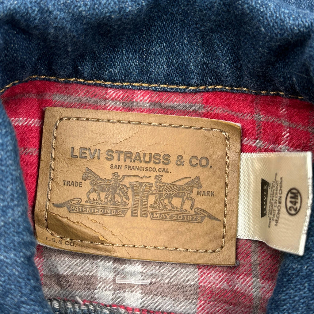 Age 24 Months Levis Graphic Denim Jacket - XS Blue Denim - Image 3
