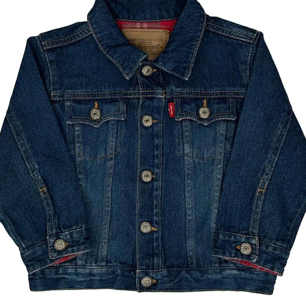 Age 24 Months Levis Graphic Denim Jacket - XS Blue Denim - Image 4