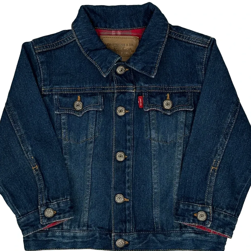 Age 24 Months Levis Graphic Denim Jacket - XS Blue Denim - Image 5
