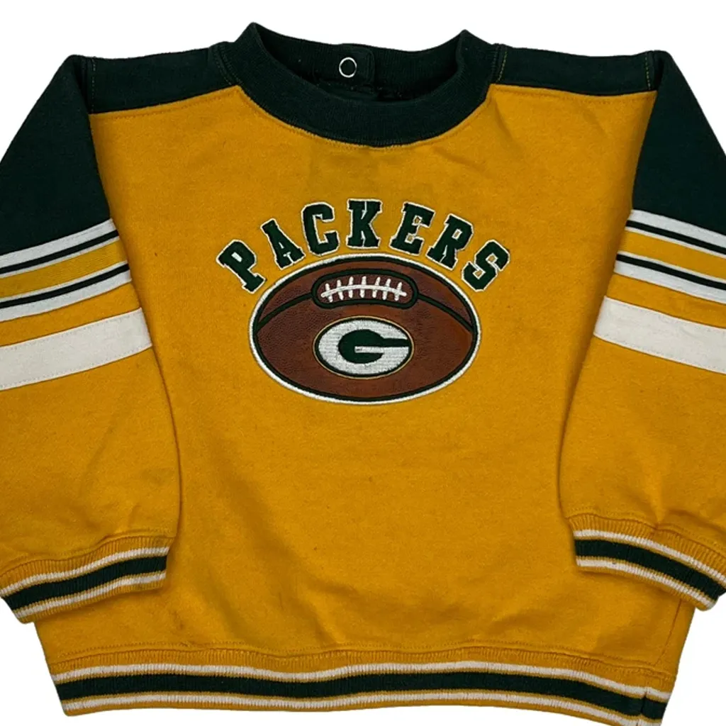 Age 24 Months Nfl Packers Sweatshirt - 3XS Yellow Cotton - Image 4
