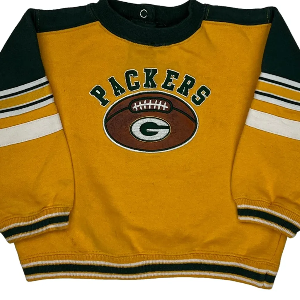 Age 24 Months Nfl Packers Sweatshirt - 3XS Yellow Cotton - Image 5