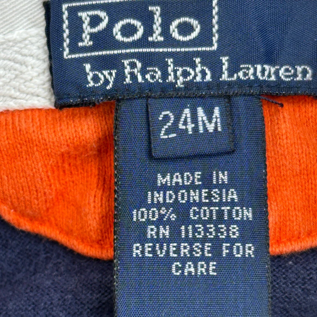 Age 24 Months Polo By Ralph Lauren Striped Rugby Shirt - 2XS Multicoloured Cotton - Image 3