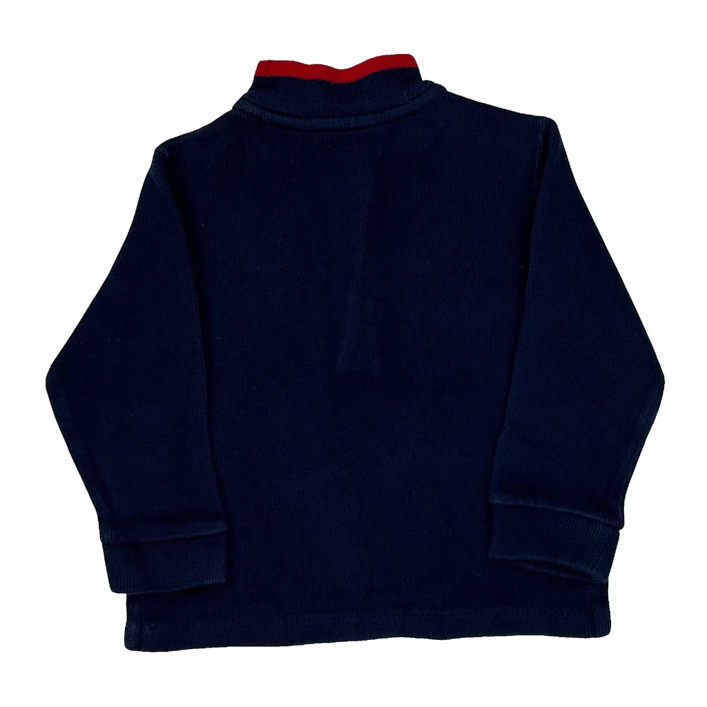 Age 24 Months Ralph Lauren 1/4 Zip - 3XS Navy Cotton - Image 2