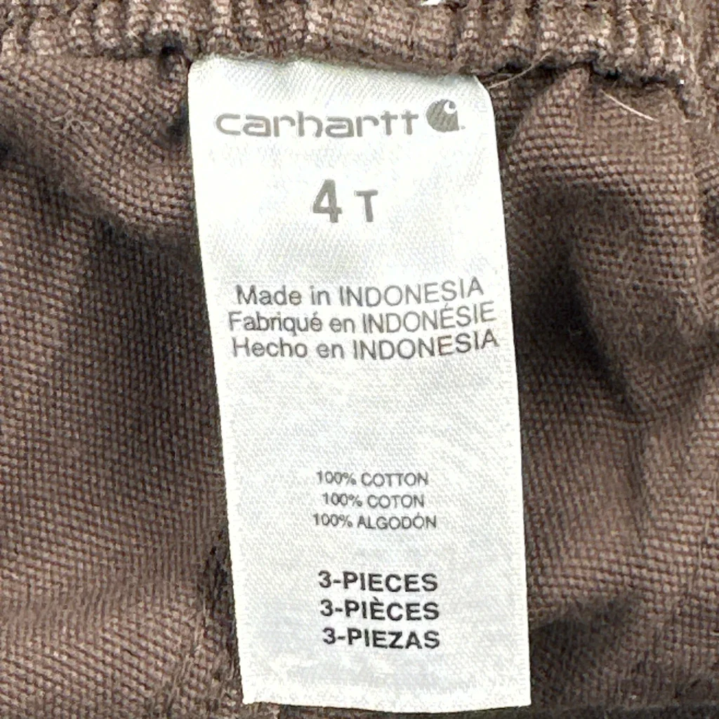 Age 3-4 Carhartt Jacket - XS Brown Cotton - Image 4