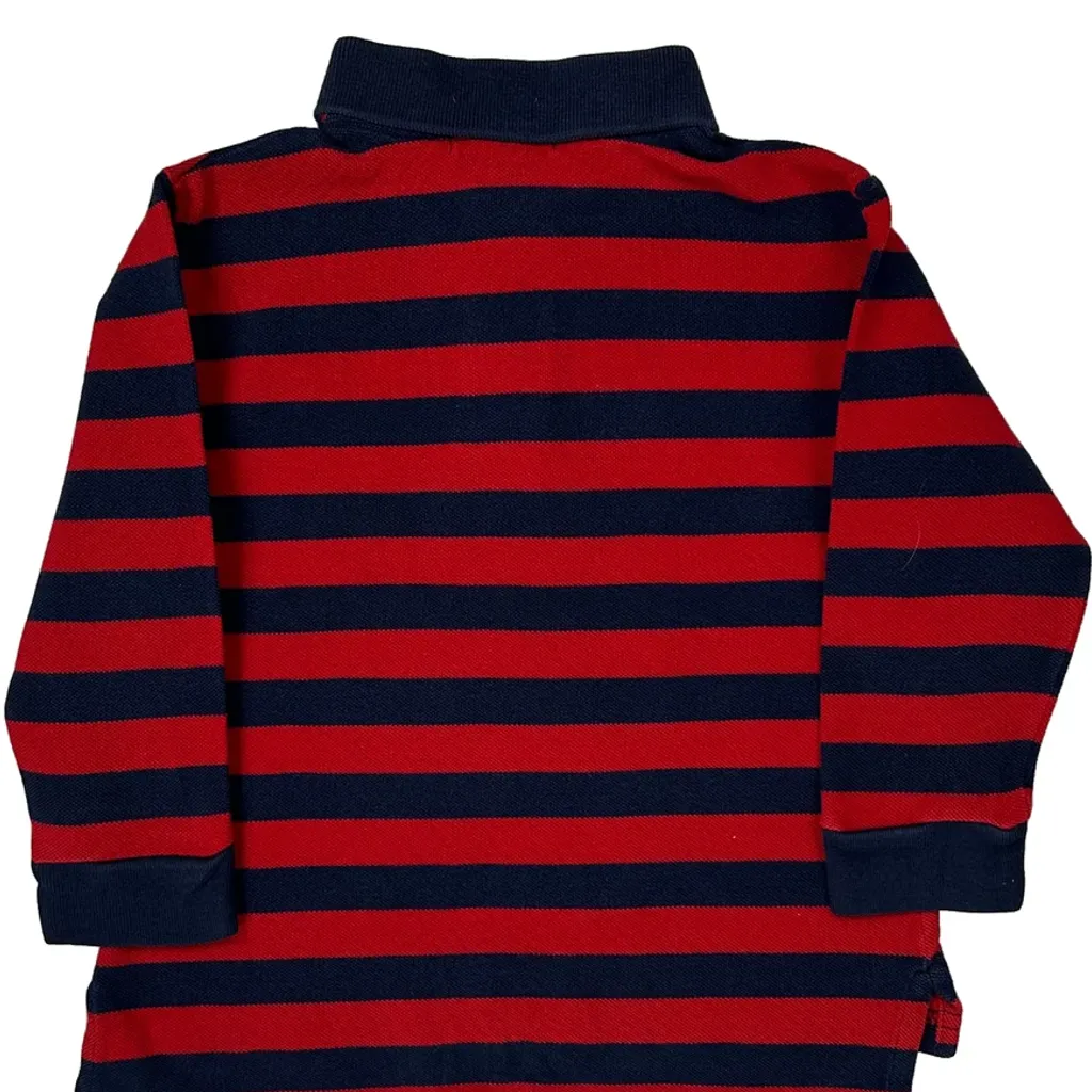 Age 3-4 Polo By Ralph Lauren Striped Polo Shirt - XS Red Cotton - Image 7
