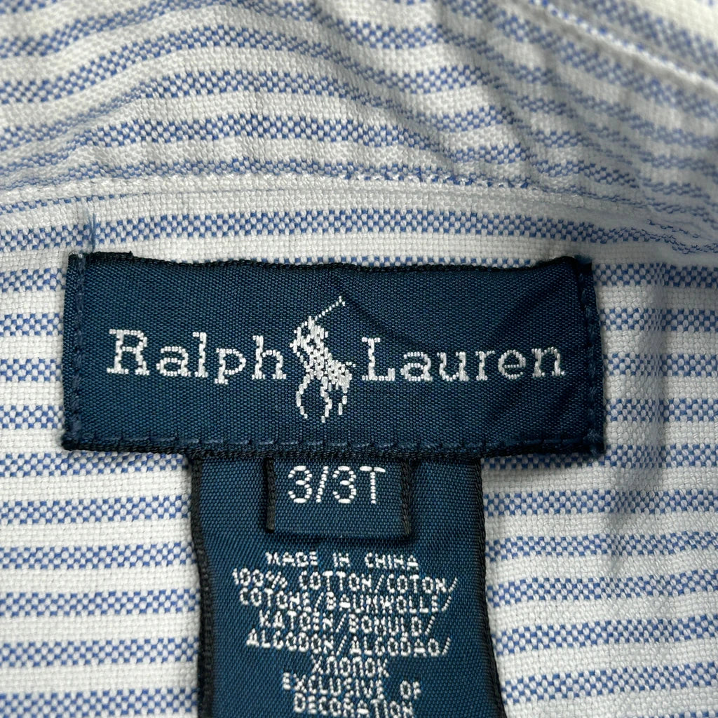 Age 3-4 Ralph Lauren Shirt - XS Blue Cotton - Image 3