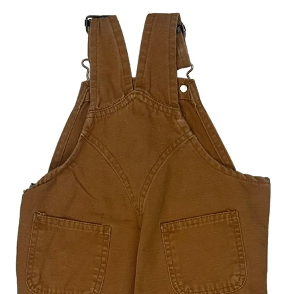 Age 3 Carhartt Double Knee Dungarees - 2XS Brown Cotton - Image 6