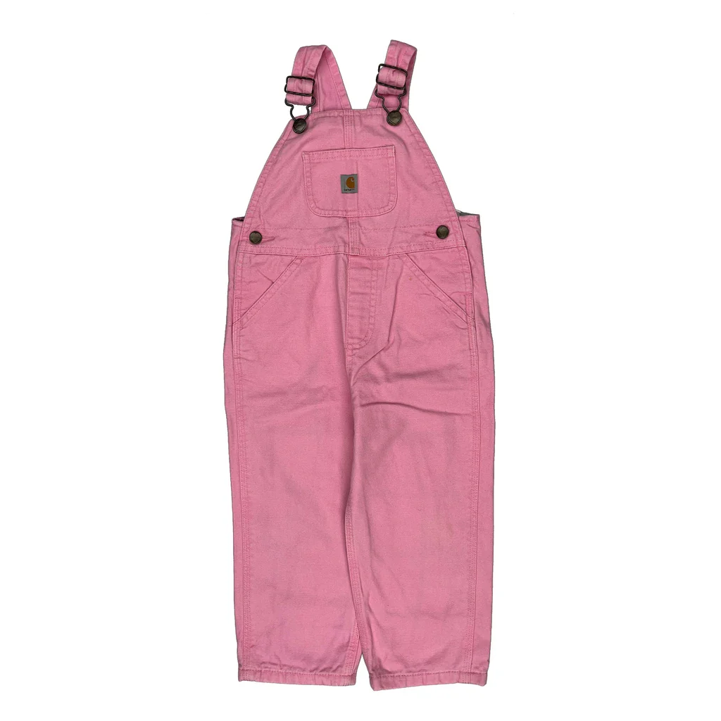 Age 3 Carhartt Dungarees - XS Pink Cotton - Image 2
