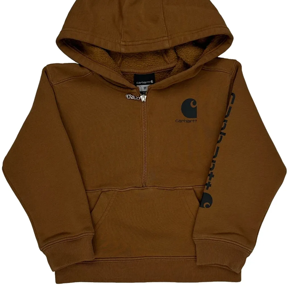 Age 3 Carhartt Hoodie - XS Brown Cotton - Image 4