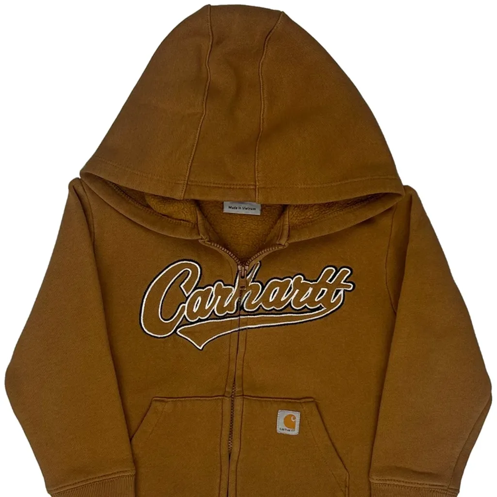 Age 3 Carhartt Hoodie - 2XS Brown Cotton - Image 4
