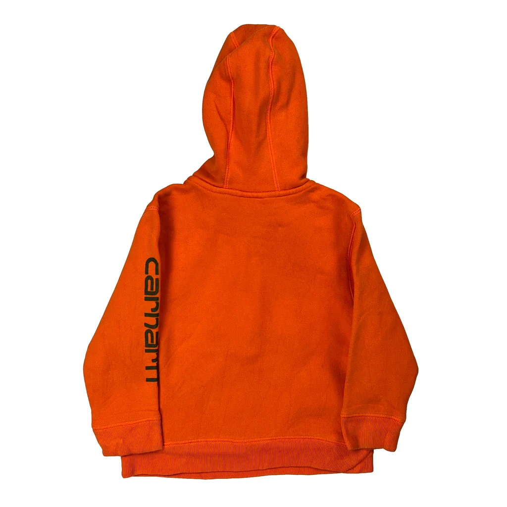 Age 3 Carhartt Hoodie - 2XS Orange Cotton - Image 2
