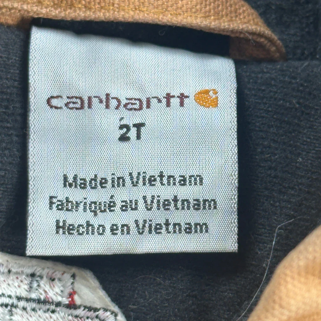 Age 3 Carhartt Jacket - 2XS Brown Cotton - Image 3