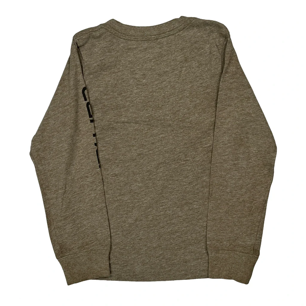 Age 3 Carhartt Long Sleeve T-Shirt - 2XS Grey Cotton - Image 2