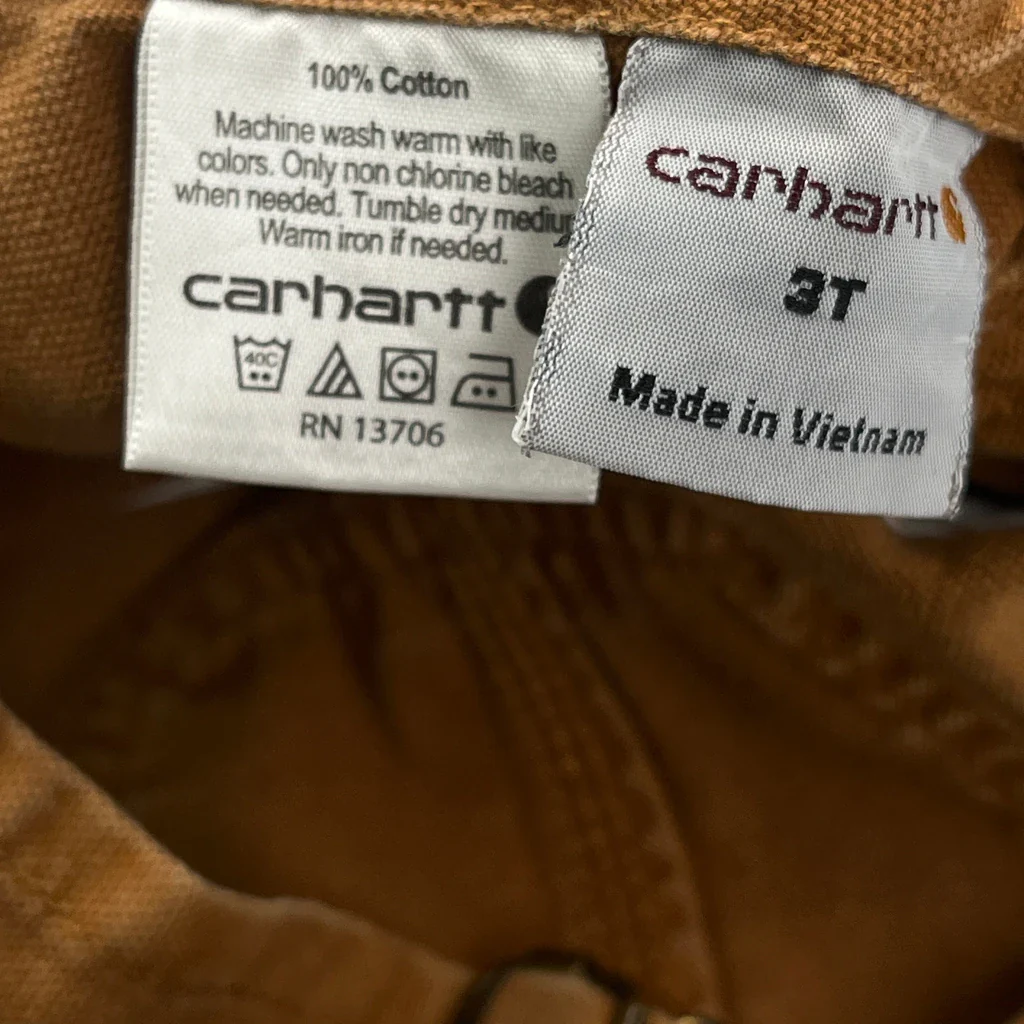 Age 3 Carhartt Sweater - 2XS Brown Cotton - Image 3