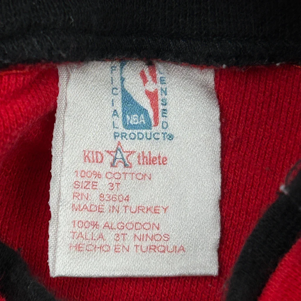 Age 3 Chicago Bulls Chicago Bulls T-Shirt - 2XS Red Cotton - Image 3