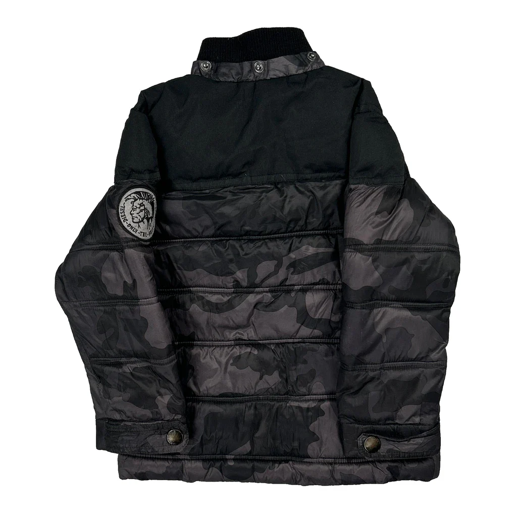Age 3 Diesel Camo Puffer - XS Black Polyester - Image 2