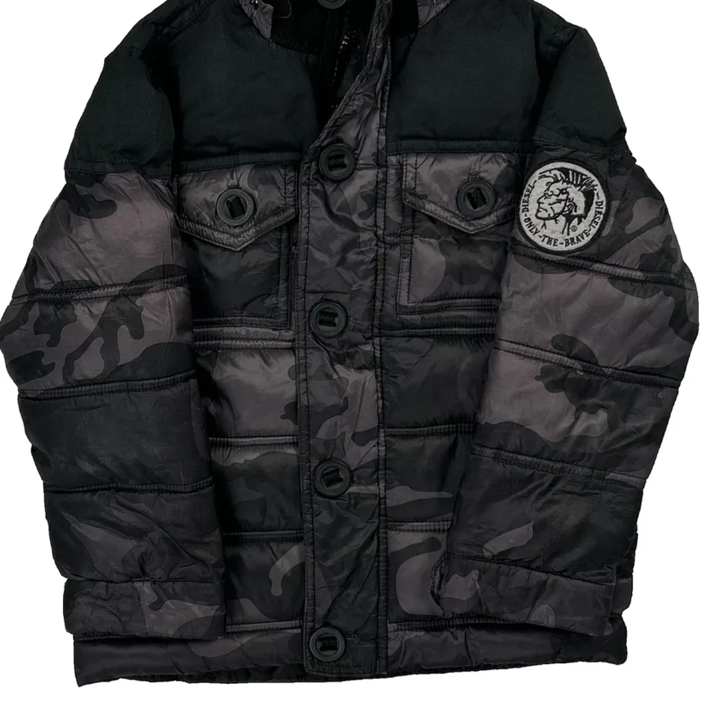 Age 3 Diesel Camo Puffer - XS Black Polyester - Image 5