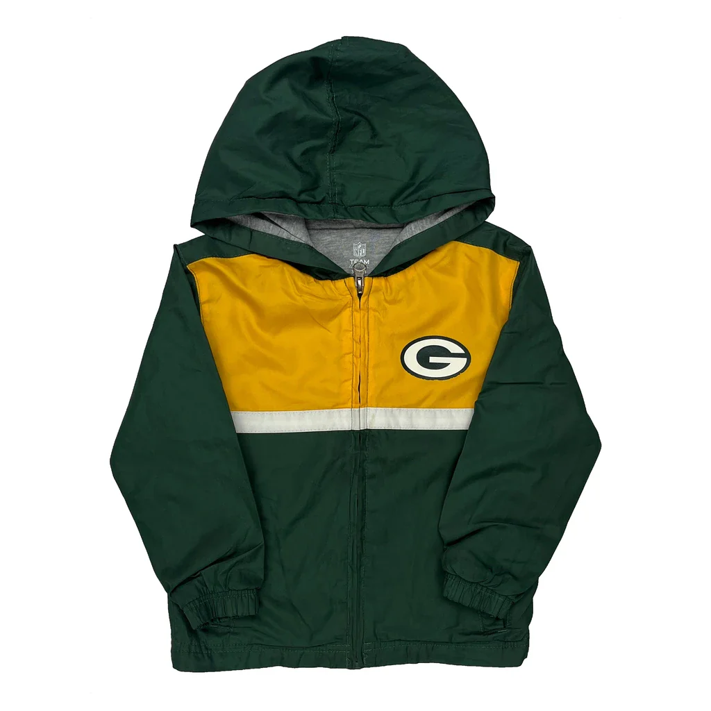 Age 3 Green Bay Packers Nfl Graphic Windbreaker - XS Green Polyester