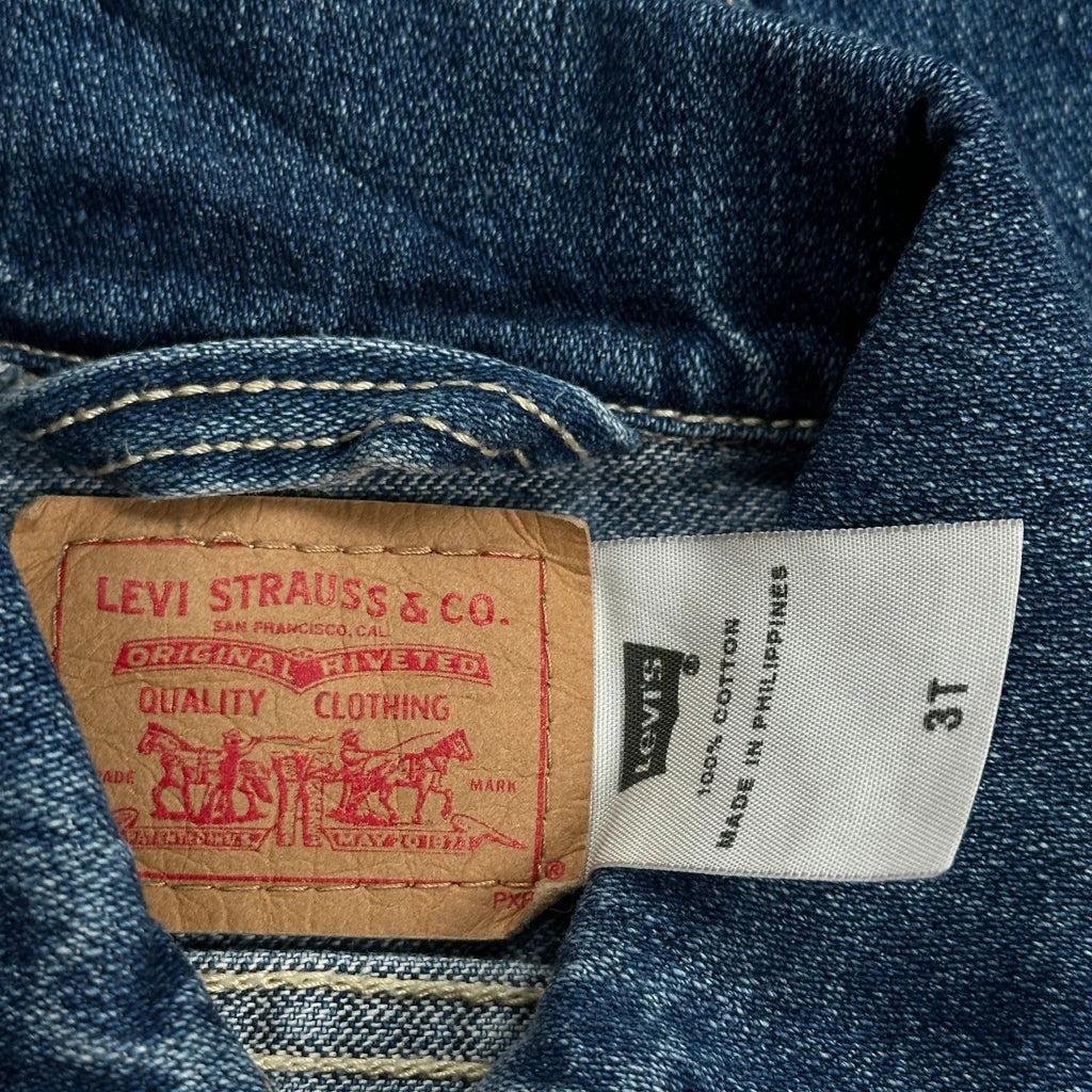 Age 3 Levis Denim Jacket - 2XS Blue Cotton - Image 3
