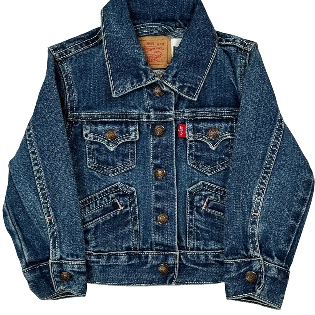 Age 3 Levis Denim Jacket - 2XS Blue Cotton - Image 4