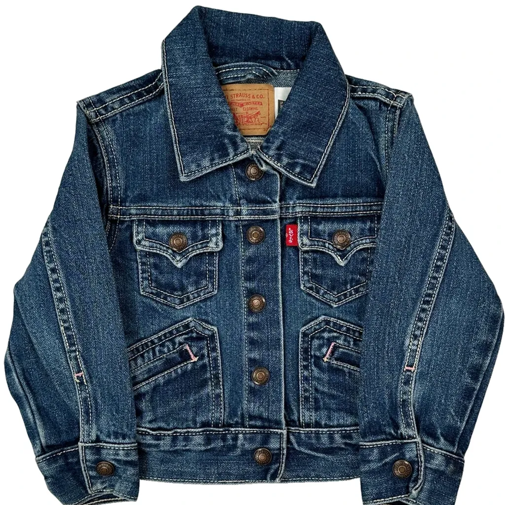 Age 3 Levis Denim Jacket - 2XS Blue Cotton - Image 5