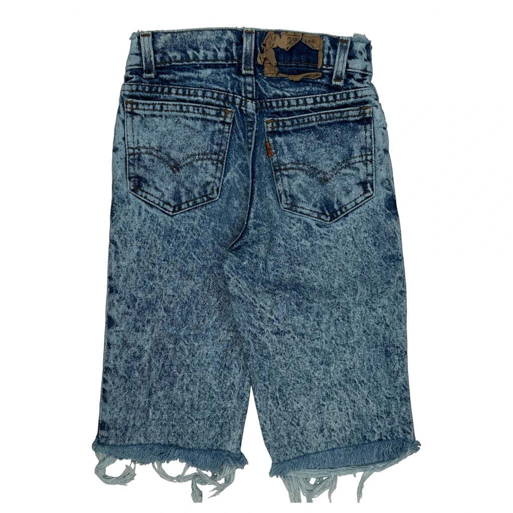 Age 3 Levis Denim Shorts - Small Acid Wash Denim