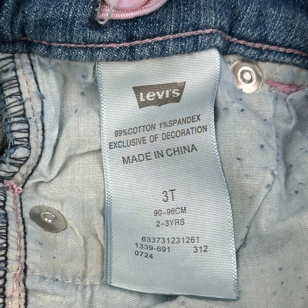 Age 3 Levis Boot Cut Jeans - Small Blue Cotton - Image 3