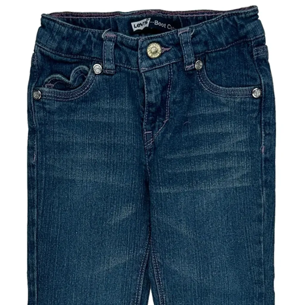 Age 3 Levis Boot Cut Jeans - Small Blue Cotton - Image 7