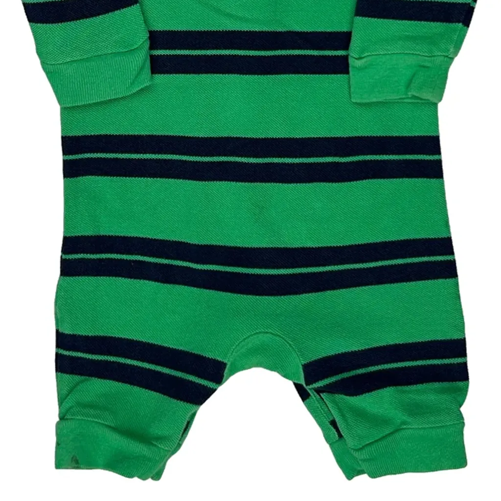 Age 3 Motnths Ralph Lauren Striped Overalls - 2XS Green Cotton - Image 6