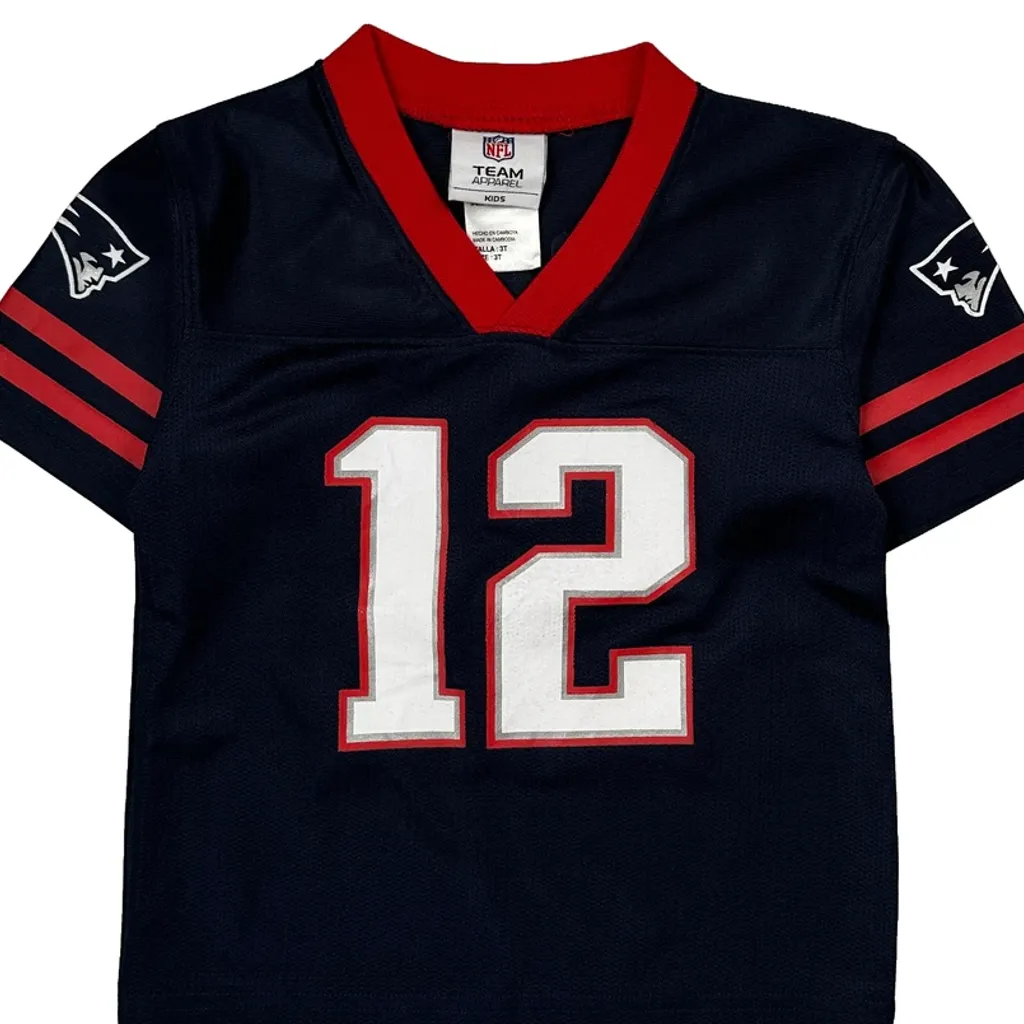 Age 3 Nfl New England Patriots Football Jersey - 2XS Navy Polyester - Image 4